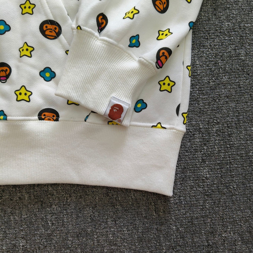 Bathing Shark and ape head print hoode BAPE co-branded milo all-print casual NextBlock