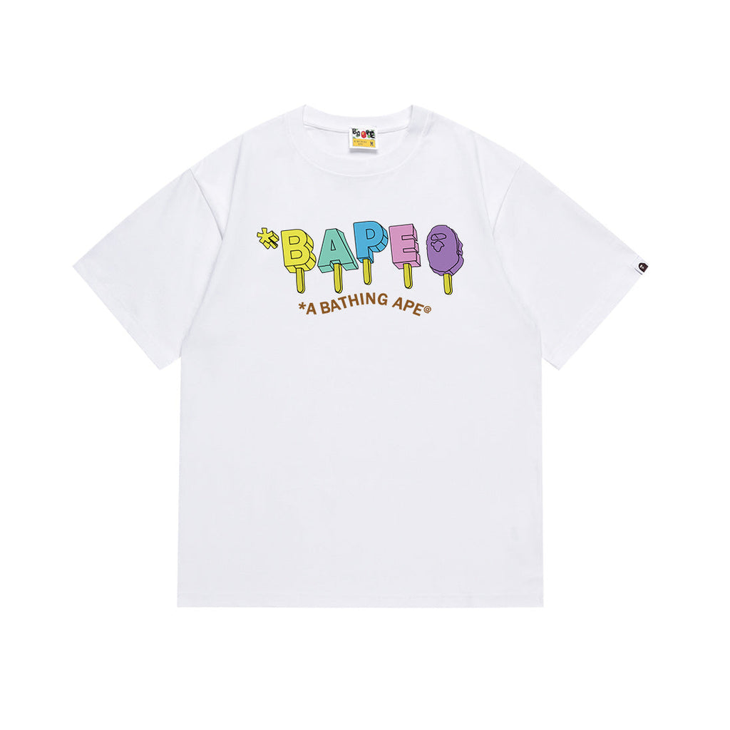 BAPE Bathing Shark and ape head print T Shirt NextBlock
