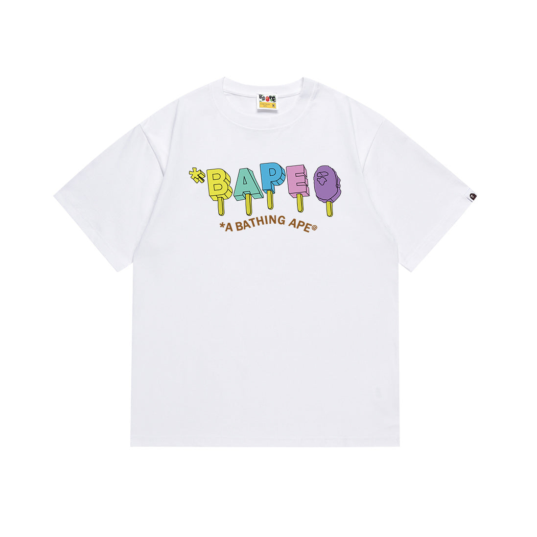 BAPE Bathing Shark and ape head print T Shirt NextBlock