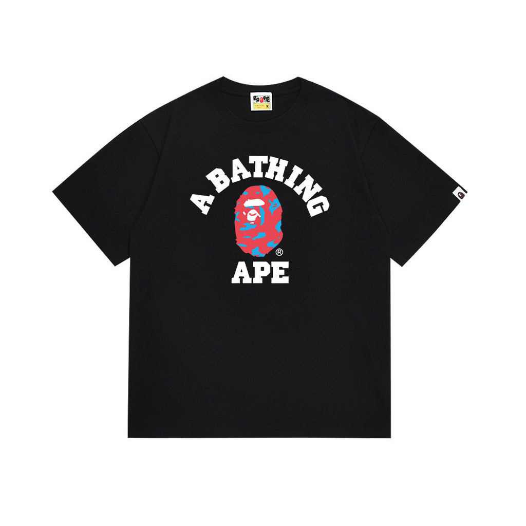 BAPE Bathing Shark and ape head print T Shirt NextBlock