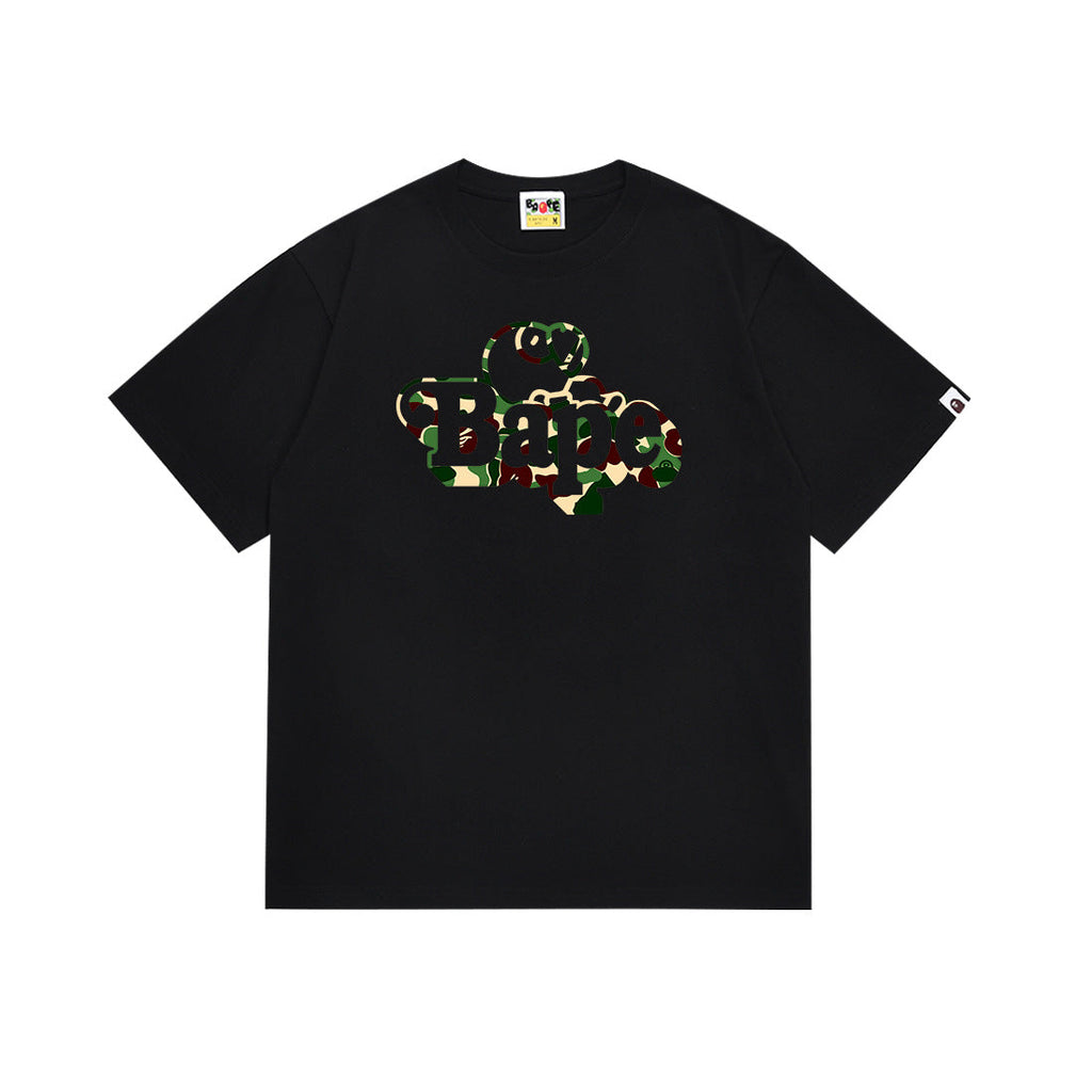 BAPE Bathing Shark and ape head print T Shirt NextBlock