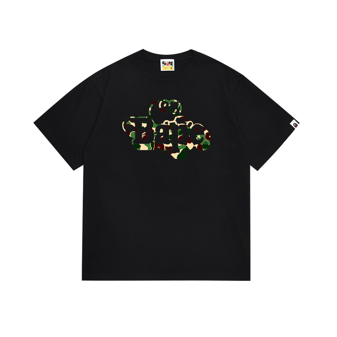BAPE Bathing Shark and ape head print T Shirt NextBlock
