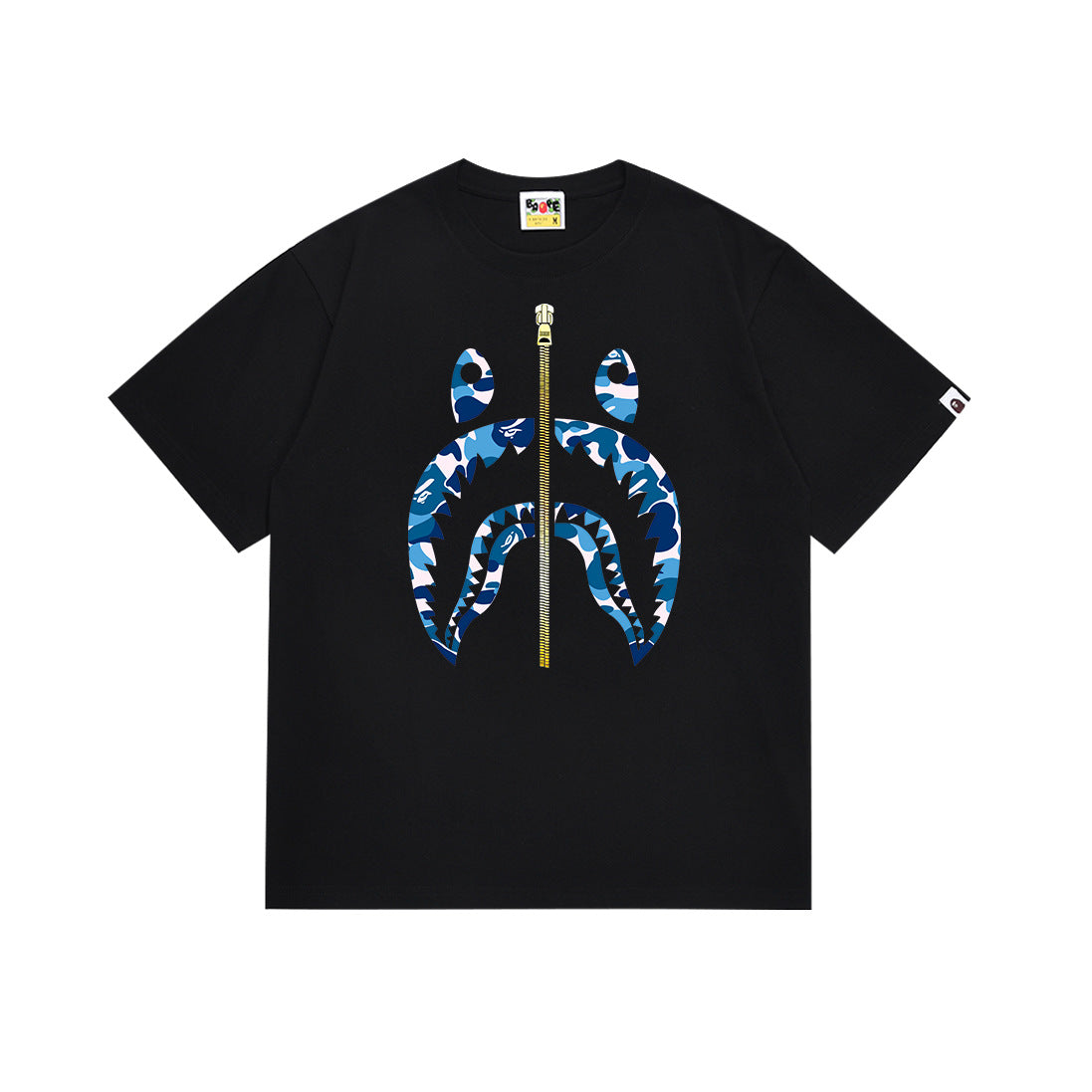BAPE Bathing Shark and ape head print T Shirt NextBlock