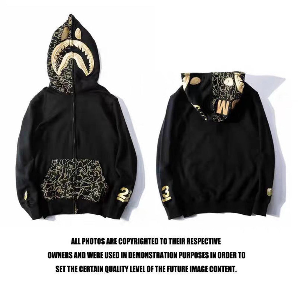 Bathing Shark and ape head print hoode BAPE autumnwinter3dprinting NextBlock
