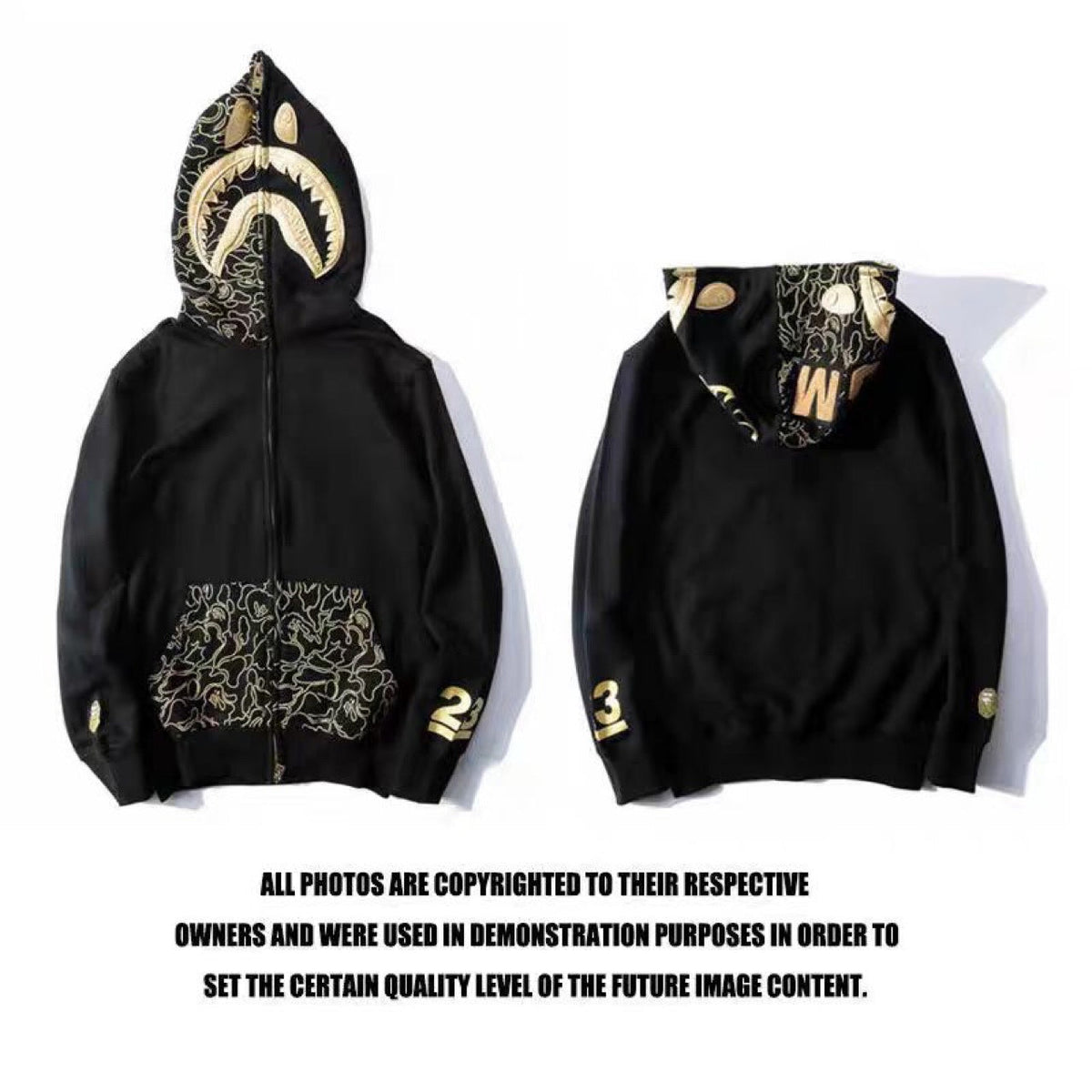 Bathing Shark and ape head print hoode BAPE autumnwinter3dprinting NextBlock