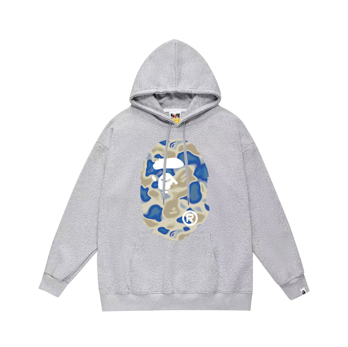 Bathing Shark and ape head print Hoodie Autumn / Winter Letter Print Loose Hoodie Pullover Ape Sweater NextBlock
