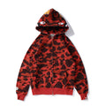 Bathing Shark and ape head print Autumn and Winter Men's and Women's Pure Cotton Shark Head 3D Camouflage Printing Brush NextBlock