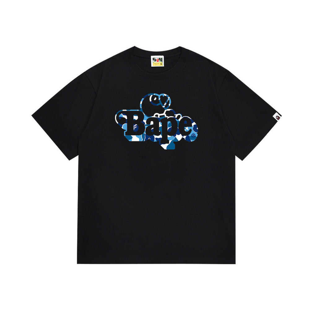 BAPE Bathing Shark and ape head print T Shirt NextBlock