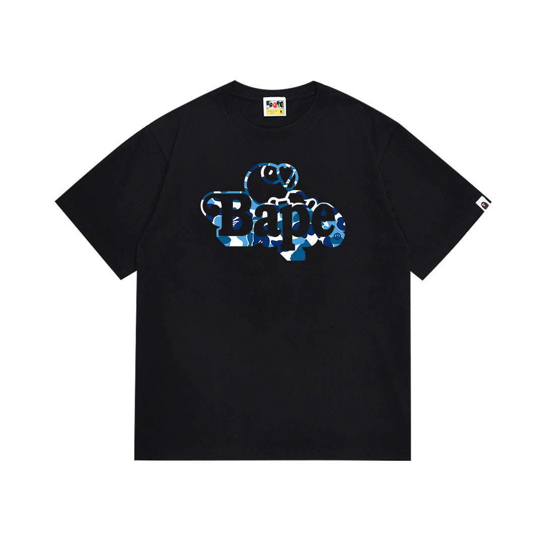 BAPE Bathing Shark and ape head print T Shirt NextBlock