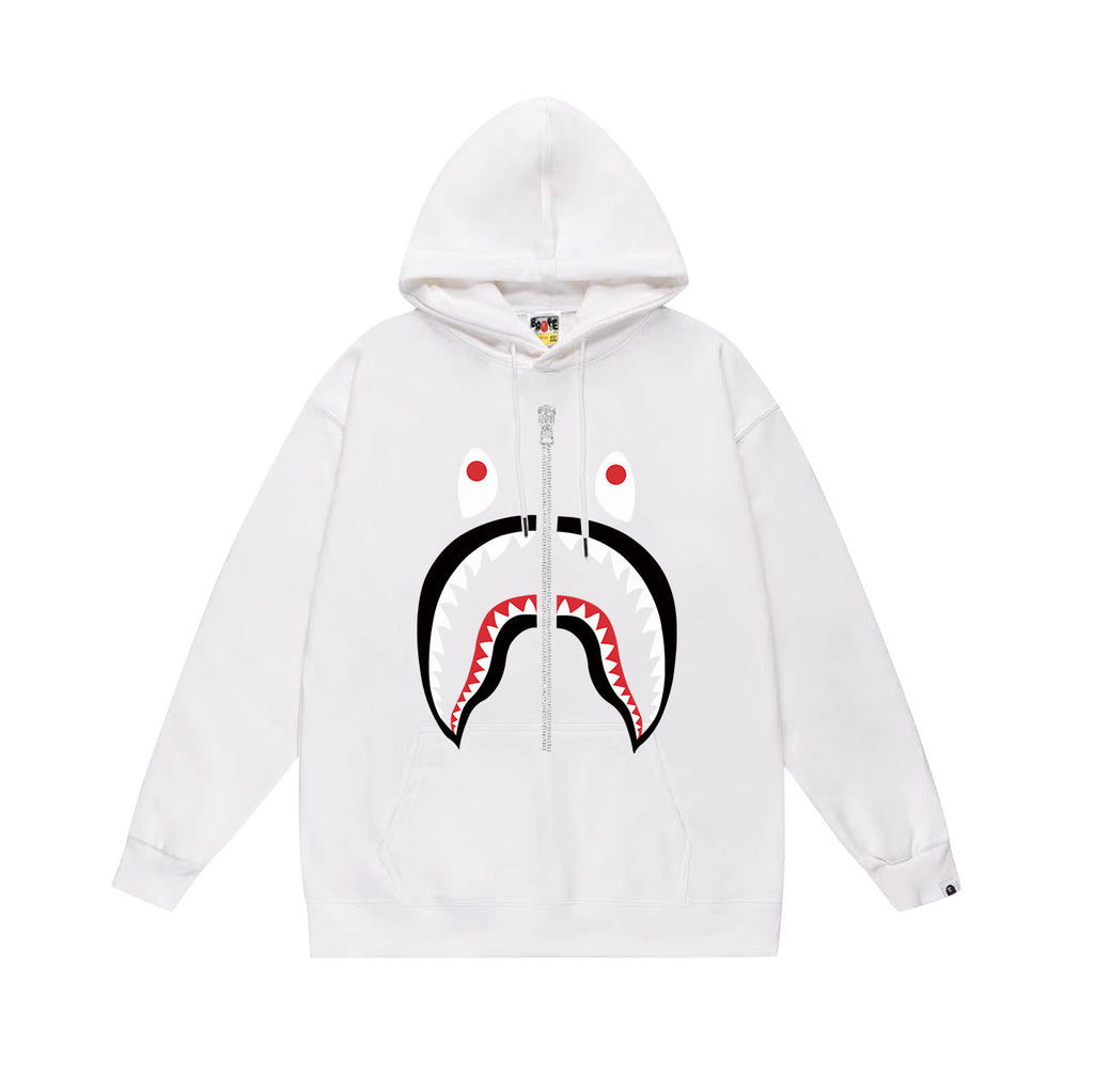 Bathing Shark and ape head print Hoodie Fall / Winter Hooded Sweater NextBlock
