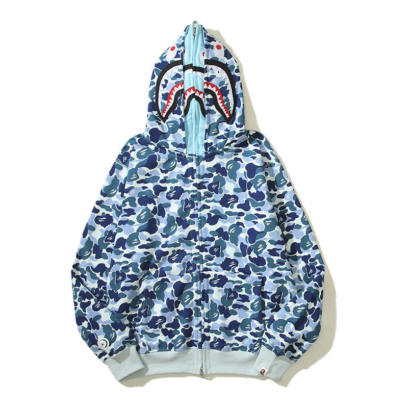 Ape Hoodie Camouflage Alphabet Double Hat Sweater Autumn Winter NextBlock