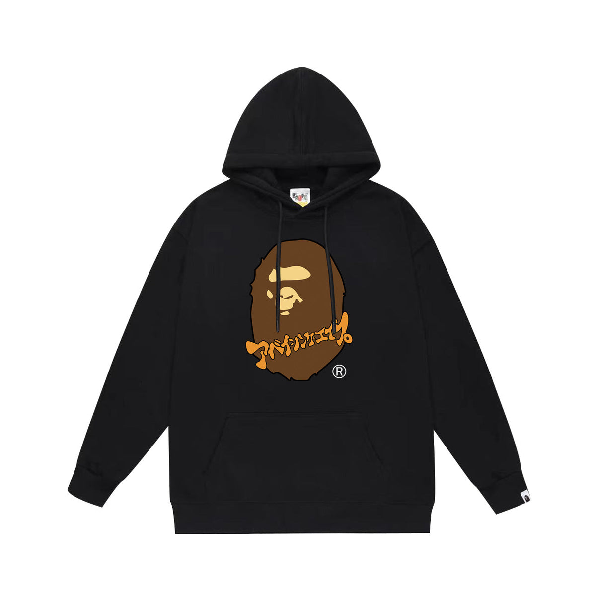 Bathing Shark and ape head print Hoodie Autumn / Winter Letter Print Loose Hoodie Pullover Ape Sweater NextBlock