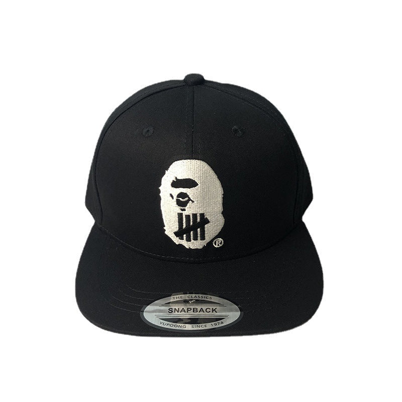 Bathing Shark and ape head print Hat Trendy brand ape head baseball cap Girls five bars flat edge hat Men's Japanese aap NextBlock