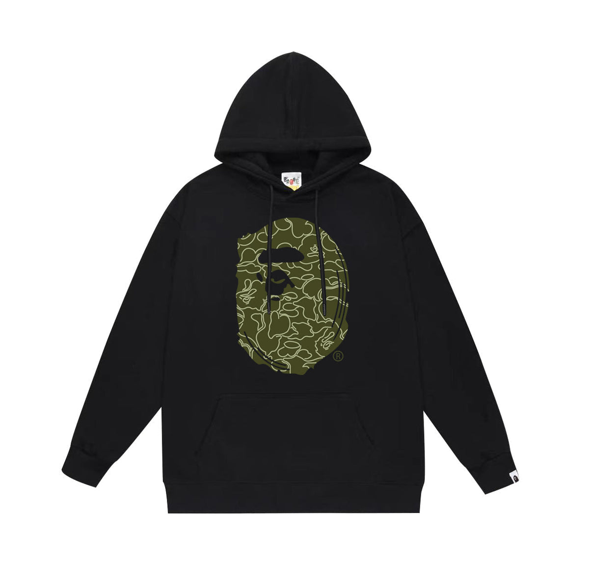 Bathing Shark and ape head print Hoodie Autumn / Winter Letter Print Loose Hoodie Pullover Ape Sweater NextBlock