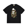 BAPE Bathing Shark and ape head print T Shirt NextBlock