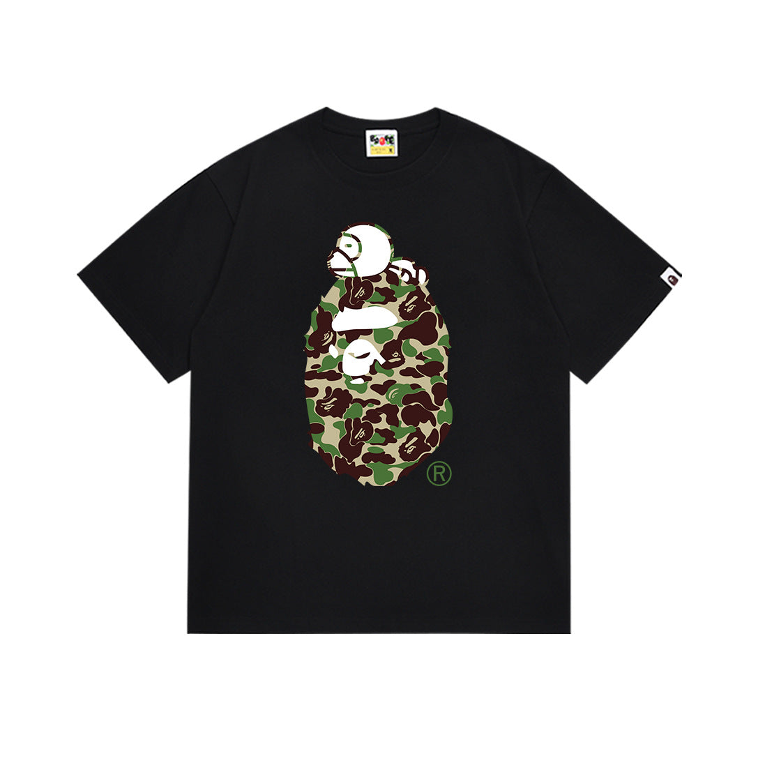 BAPE Bathing Shark and ape head print T Shirt NextBlock