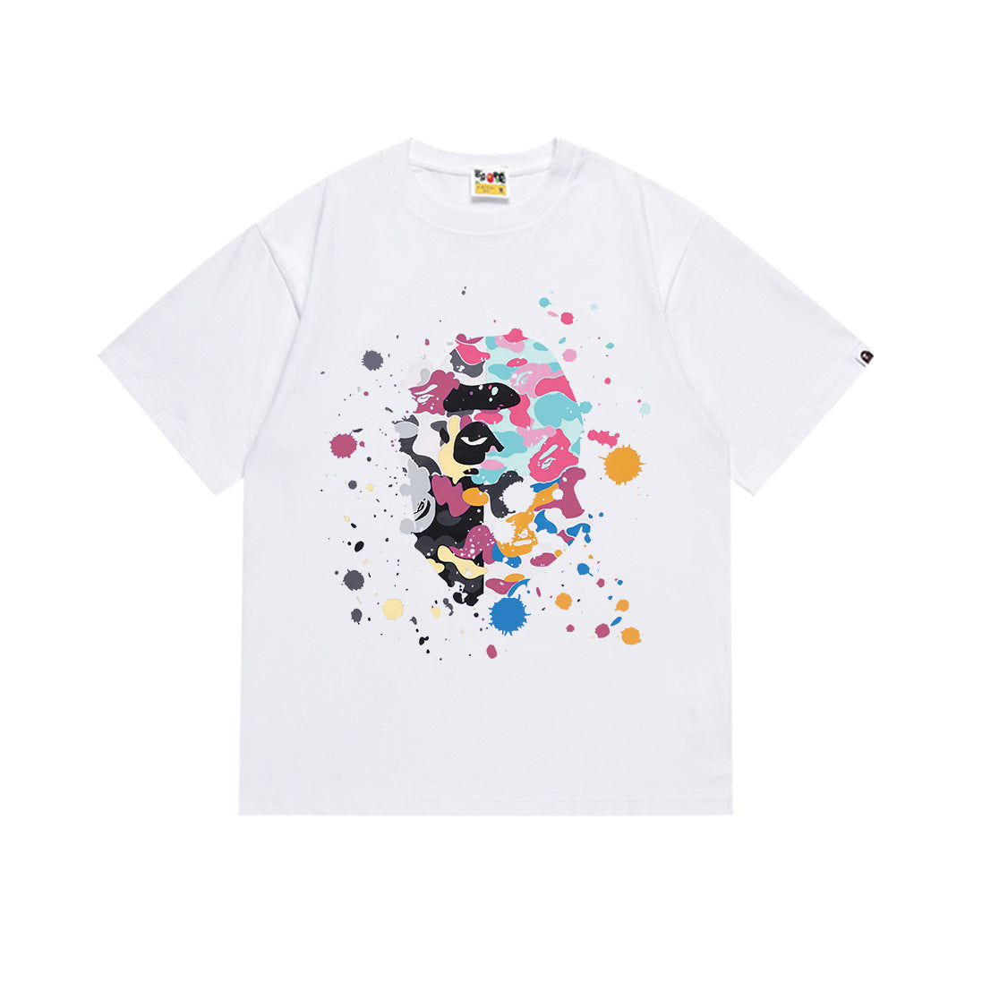 BAPE Bathing Shark and ape head print T Shirt NextBlock