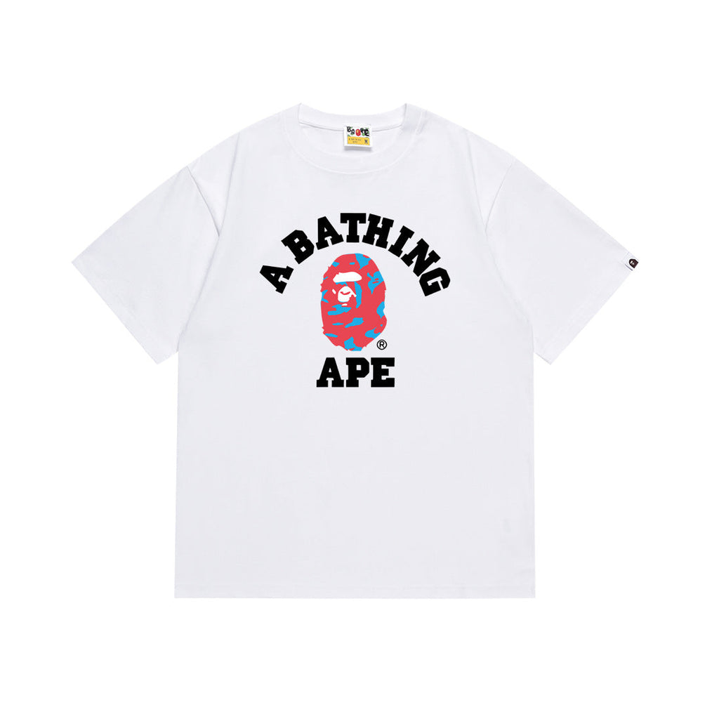 BAPE Bathing Shark and ape head print T Shirt NextBlock