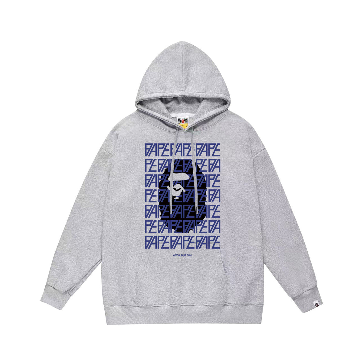 Bathing Shark and ape head print Hoodie Autumn / Winter Letter Print Loose Hoodie Pullover Ape Sweater NextBlock