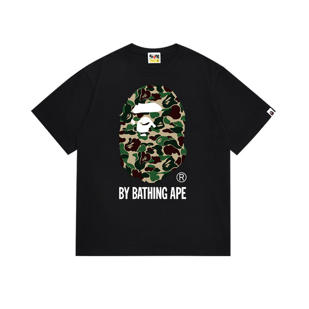 BAPE Bathing Shark and ape head print T Shirt NextBlock