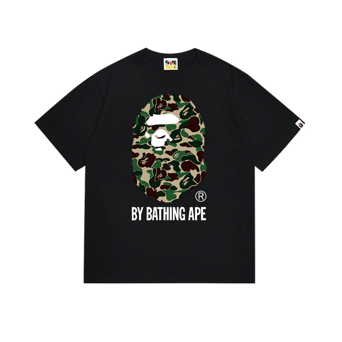 BAPE Bathing Shark and ape head print T Shirt NextBlock