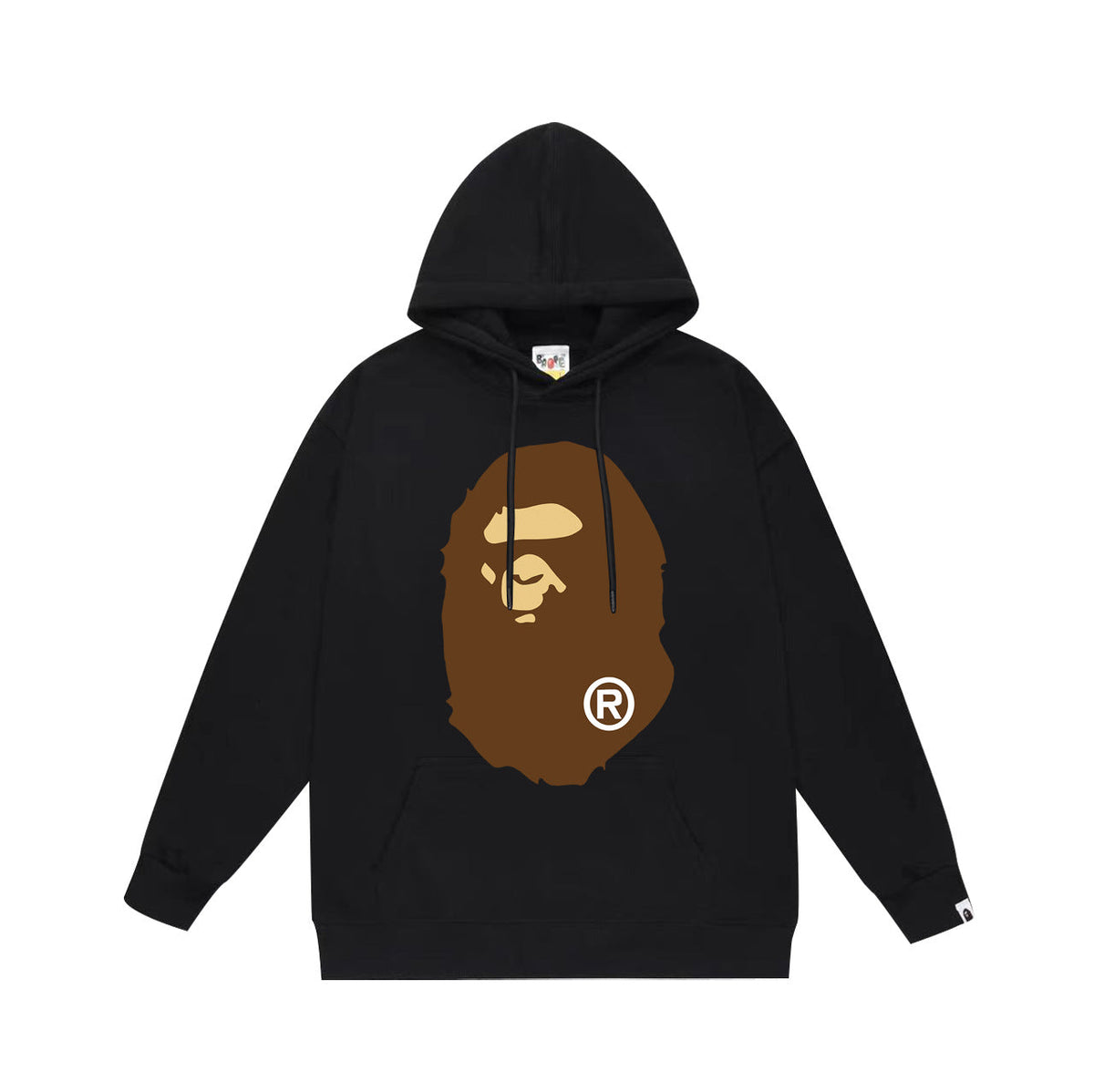 Bathing Shark and ape head print Hoodie Autumn / Winter Letter Print Loose Hoodie Pullover Ape Sweater NextBlock