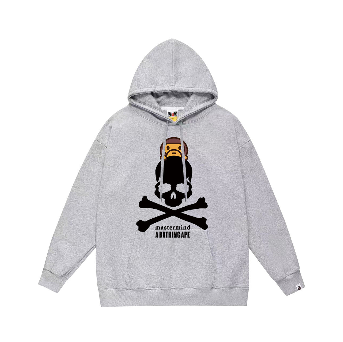 Bathing Shark and ape head print Hoodie Autumn / Winter Letter Print Loose Hoodie Pullover Ape Sweater NextBlock
