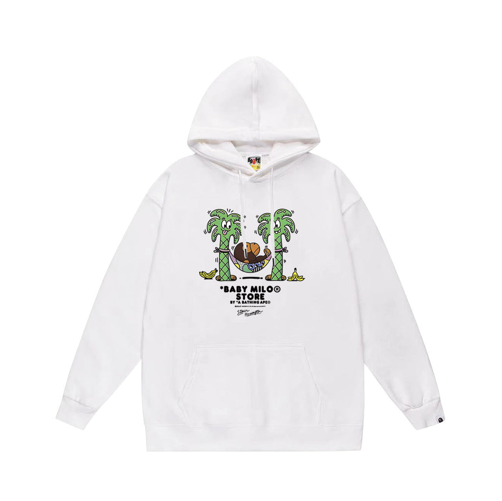 Bathing Shark and ape head print Hoodie Autumn / Winter Letter Print Loose Hoodie Pullover Ape Sweater NextBlock