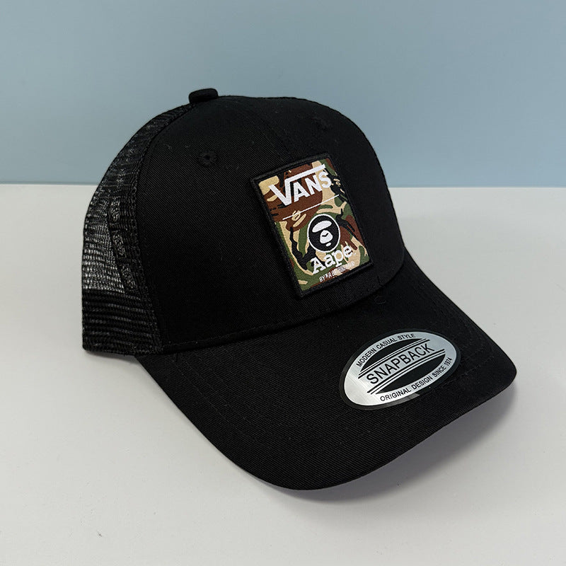 Bathing Shark and ape head print Hat Ape Head Cap Shade Breathable Baseball Net Cap NextBlock