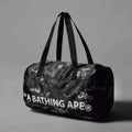 Bathing Shark and ape head print Bag Checkered camouflage shoulder bag , swimming / gym bag , tote travel bag NextBlock