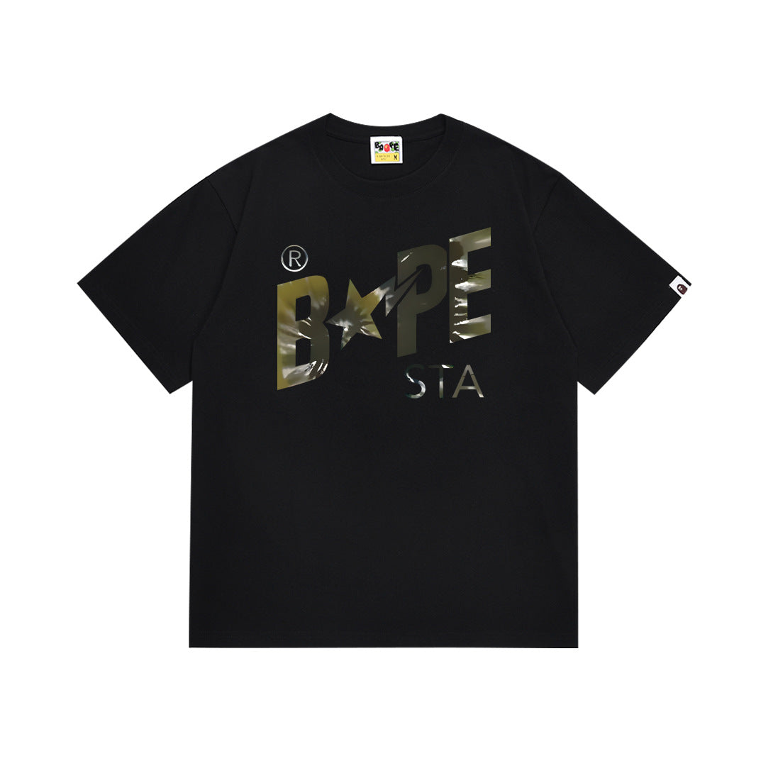 BAPE Bathing Shark and ape head print T Shirt NextBlock