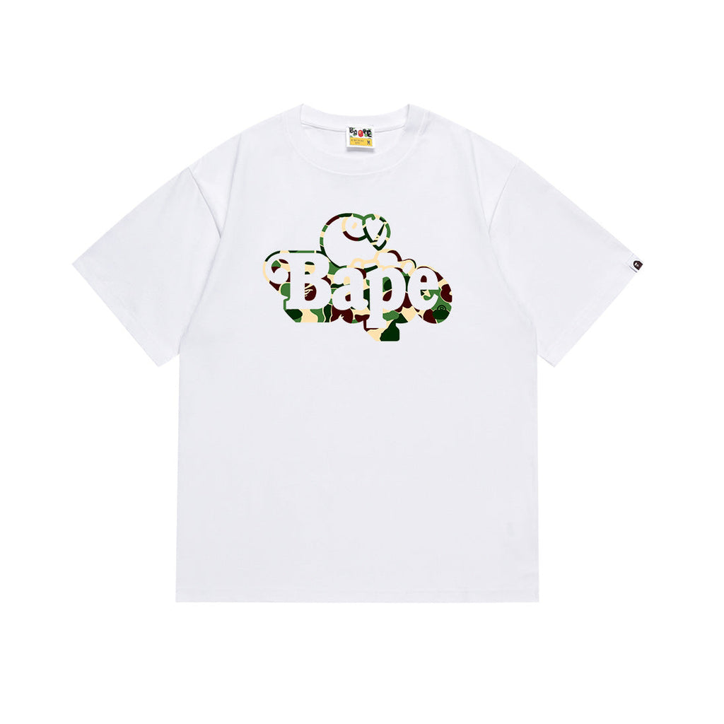 BAPE Bathing Shark and ape head print T Shirt NextBlock