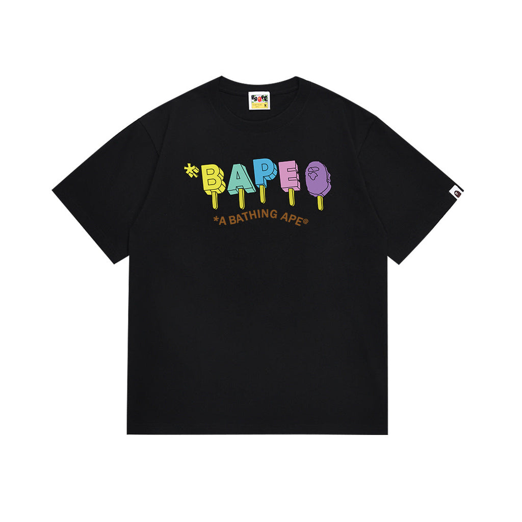 BAPE Bathing Shark and ape head print T Shirt NextBlock