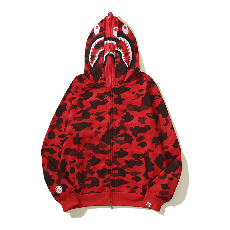 Ape Hoodie Camouflage Alphabet Double Hat Sweater Autumn Winter NextBlock