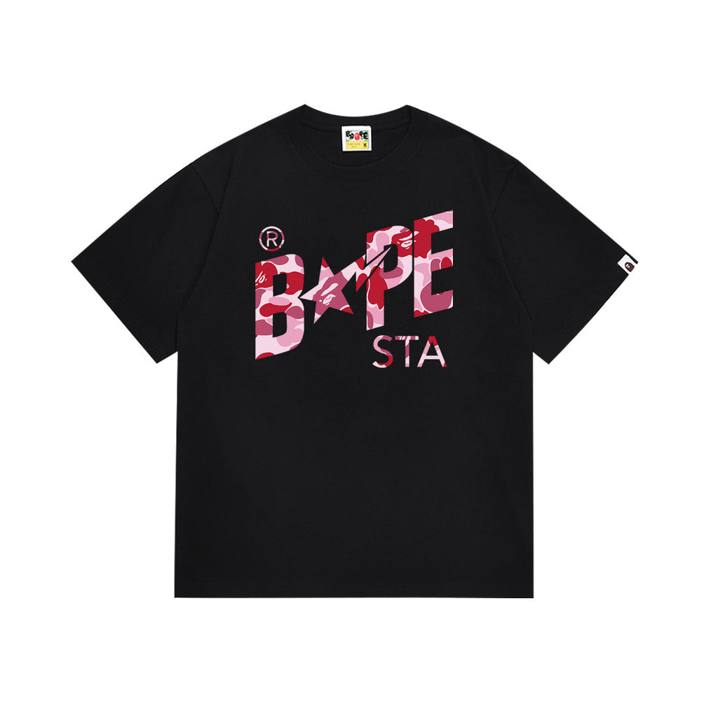 BAPE Bathing Shark and ape head print T Shirt NextBlock