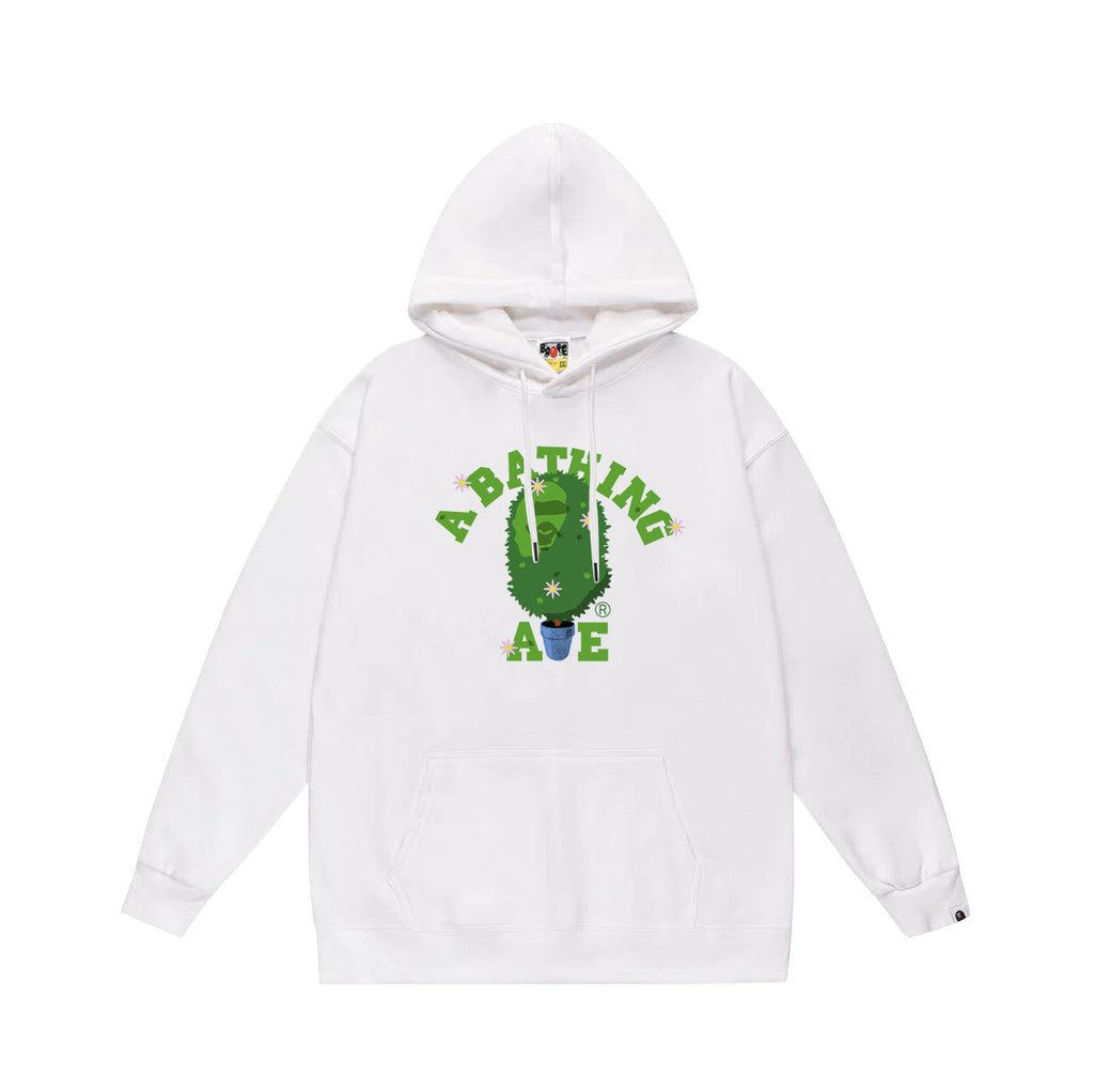 Bathing Shark and ape head print Hoodie Autumn / Winter Letter Print Loose Hoodie Pullover Ape Sweater NextBlock