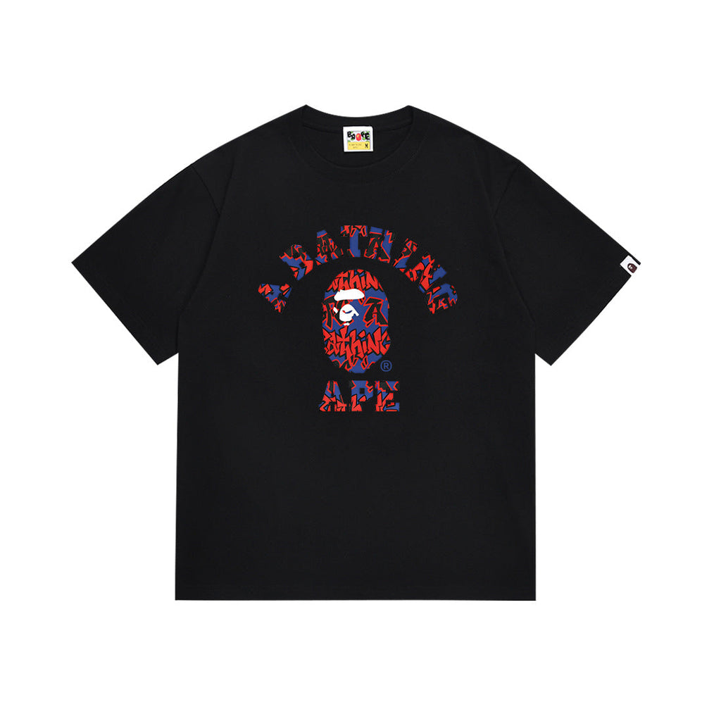 BAPE Bathing Shark and ape head print T Shirt NextBlock