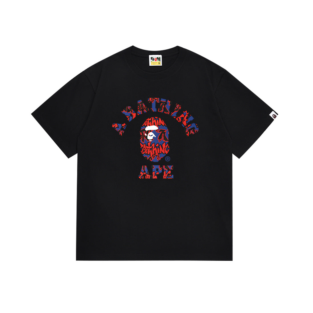 BAPE Bathing Shark and ape head print T Shirt NextBlock