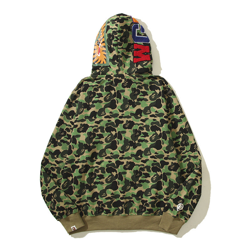 Ape Hoodie Camouflage Alphabet Double Hat Sweater Autumn Winter NextBlock
