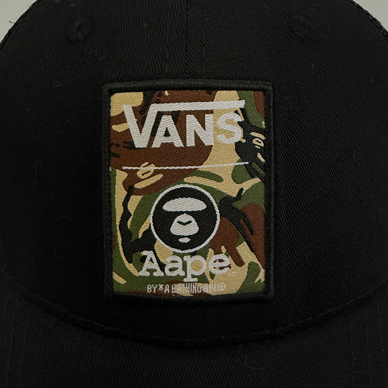 Bathing Shark and ape head print Hat Ape Head Cap Shade Breathable Baseball Net Cap NextBlock