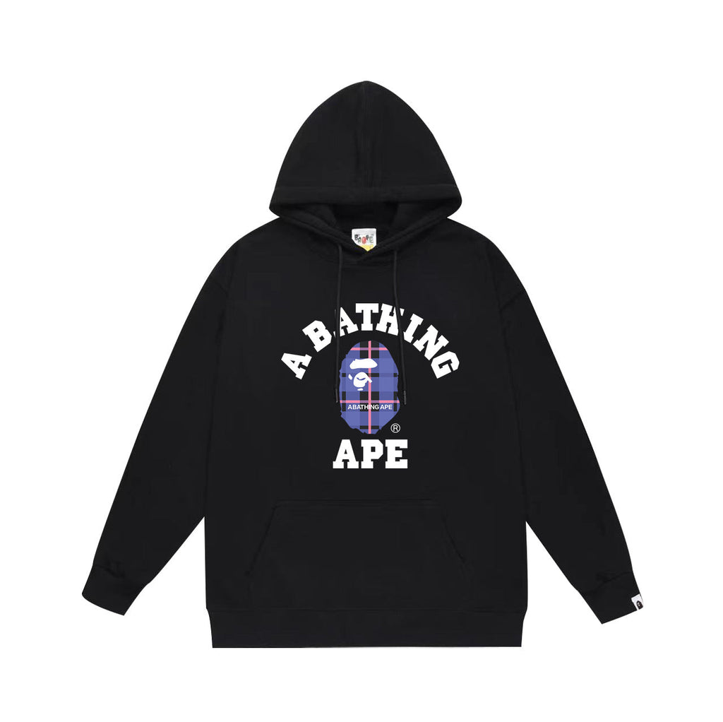 Bathing Shark and ape head print Hoodie Autumn / Winter Letter Print Loose Hoodie Pullover Ape Sweater NextBlock