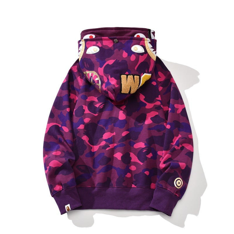 Ape Hoodie Gold Shark Double Hat Camouflage NextBlock