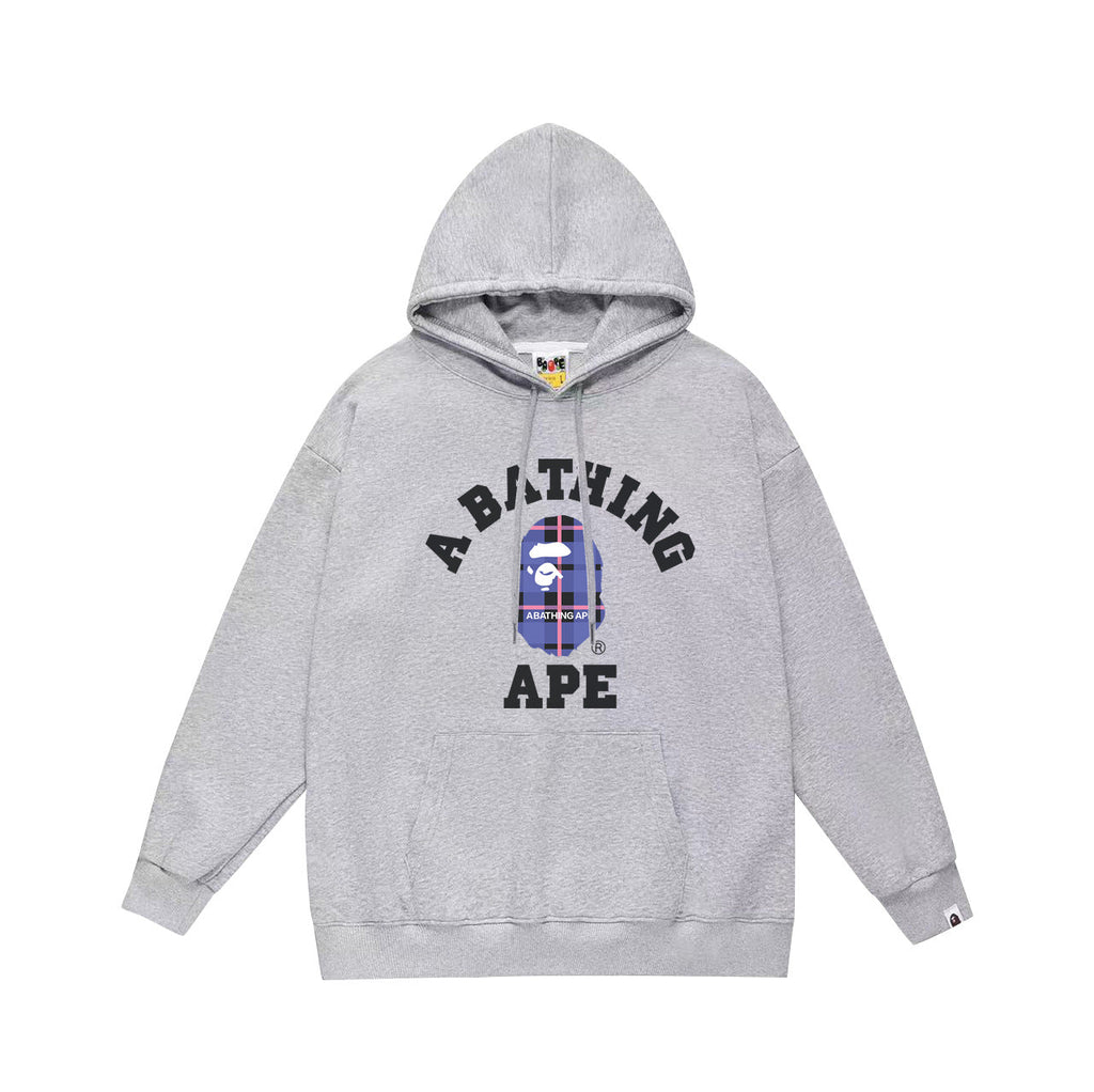 Bathing Shark and ape head print Hoodie Autumn / Winter Letter Print Loose Hoodie Pullover Ape Sweater NextBlock