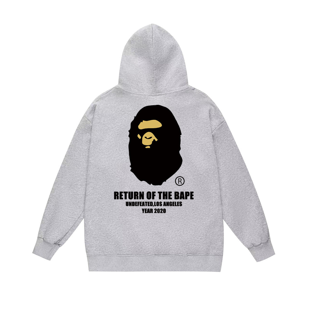 Bathing Shark and ape head print Hoodie Autumn / Winter Letter Print Loose Hoodie Pullover Ape Sweater NextBlock
