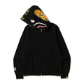 Bathing Shark and ape head print Autumn and Winter Men's Cotton Shark Head Camouflage Patchwork Hoodie Fleece Jacket NextBlock