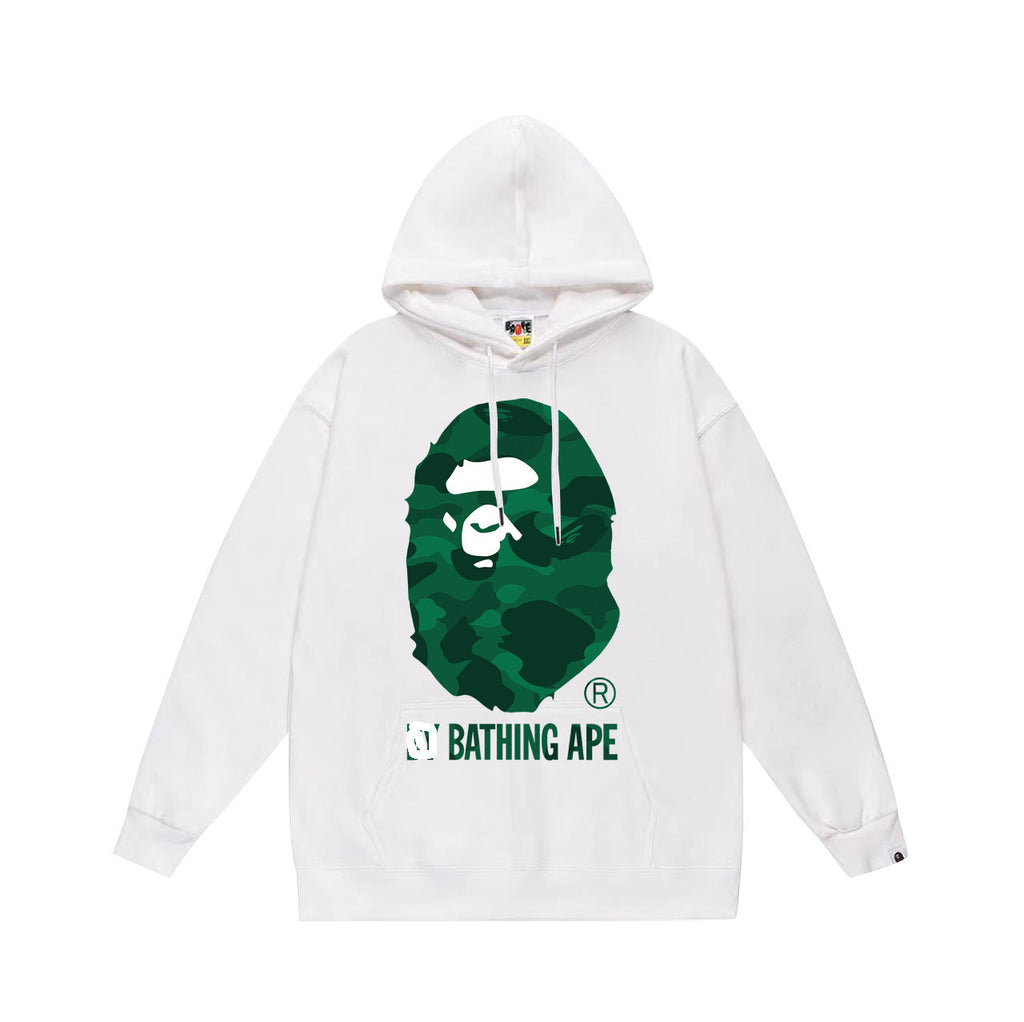 Bathing Shark and ape head print Hoodie Autumn / Winter Letter Print Loose Hoodie Pullover Ape Sweater NextBlock