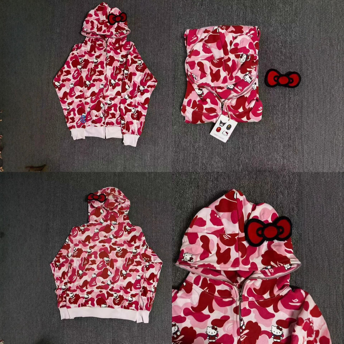 Bathing Shark and ape head print hoode BAPE co-branded hello kitty kuromi looseoutwearautum NextBlock