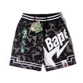 Bathing Shark and ape head print Shorts camouflage alphabet shark shorts men cotton terry lightning NextBlock