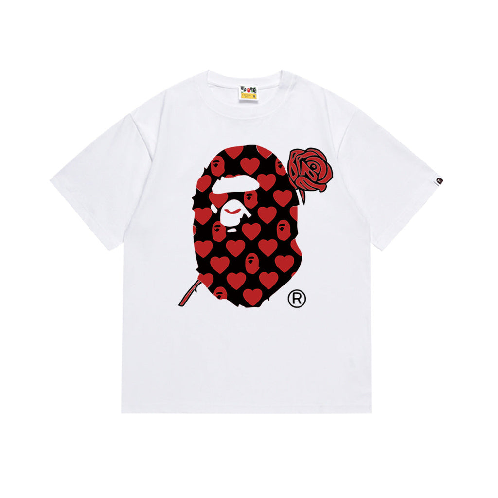 BAPE Bathing Shark and ape head print T Shirt NextBlock