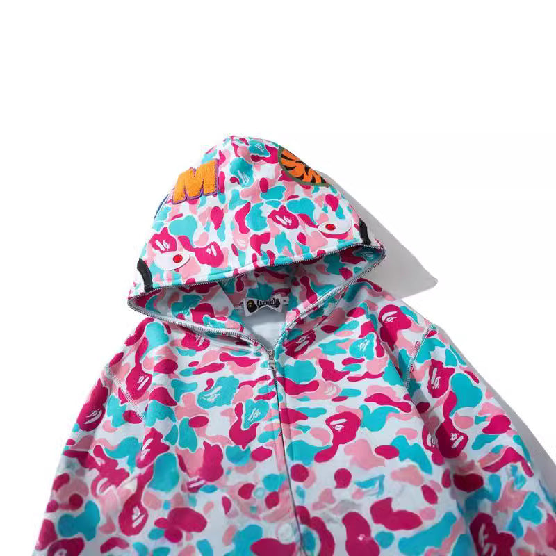 Bathing Shark and ape head print Hoodie Miami City Limited NextBlock